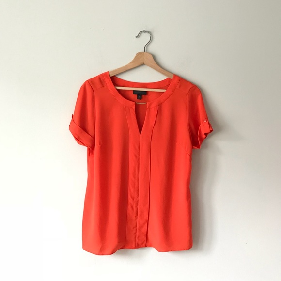 Worthington Tops - Worthington Orange Blouse Top M Short Sleeve